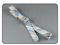 C-Red Brand Olive Stripe Tie Fabric Belt