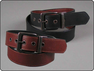 C-Red Brand Reversible Brown Leather to Black Leather Belt
