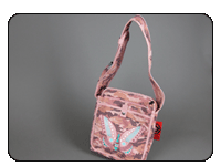 C-Red Brand Pink Camouflaque Messenger Bag with Butterfly Embroidery