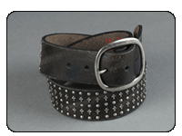 C-Red Brand Black Mini Cross Stud Belt