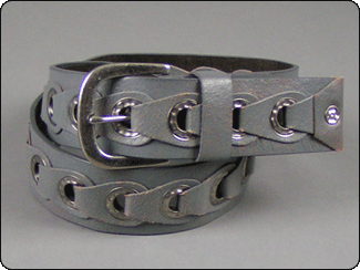 C-Red Brand Grey Distressed Hammered Link Belt