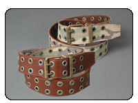 C-Red Brand Reversible Brown Leather to Camouflague Grommet Belt