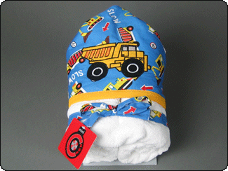 C-Red Brand Dump Truck Hooded Towel
