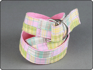 C-Red Brand  Pink Multi Madras Web Belt