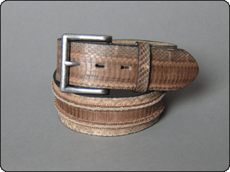 C-Red Brand Brown Genuine Snake Leather Belt