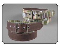 C-Red Brand Reversible Brown Leather to Madras Belt