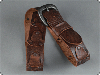 C-Red Brand Brown  Distressed Link Belt