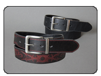 C-Red Brand Reversible Brown Leather to Black Leather Belt