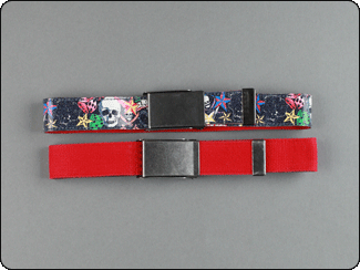 C-Red Brand Rock Star Print Toddler Reversible Belt